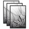 Americanflat Snap-In Picture Frame in Black - Set of 3 - Poster Frame with Slimline Molding, Plexiglass Cover, and Hanging Hardware - Black